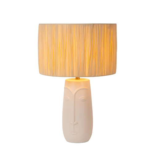 Lucide VISO - Tafellamp - Ø 36 cm - 1xE27 - Wit - aangezet 1