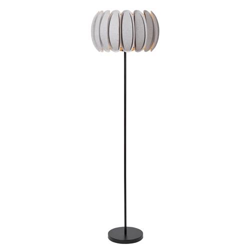 Lucide SPENCER - Floor lamp - Ø 40 cm - 1xE27 - Grey - turned on 6