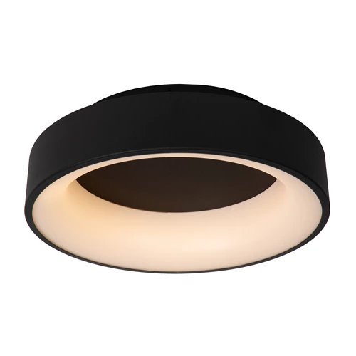 Lucide MIRAGE - Lámpara de techo - Ø 38 cm - LED Regul. - 1x22W 2700K - Negro - encendido