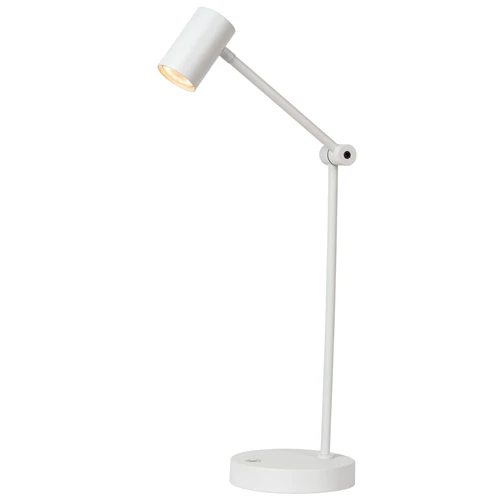 Lucide TIPIK - Lámpara de escritorio Recargable - Batería/acumulador - LED 3 StepDim - 1x3W 2700K - Blanco - encendido 1