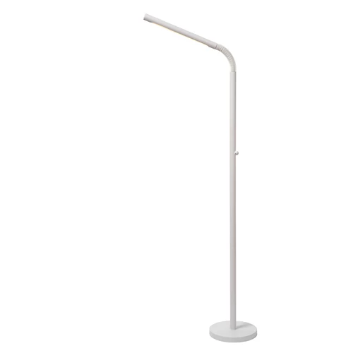 Lucide GILLY - Rechargeable Floor reading lamp - Battery pack - LED Dim. - 1x6W 2700K - White - turned on 1