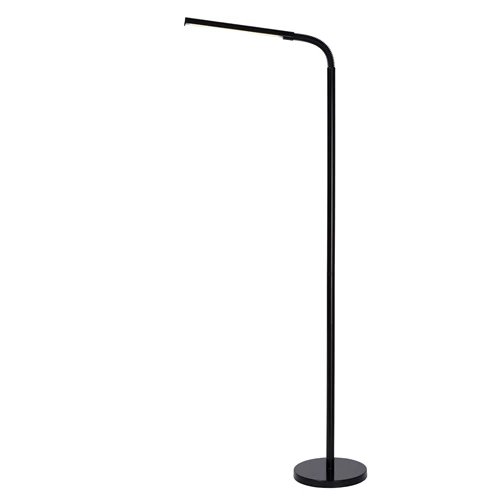 Lucide GILLY - Floor reading lamp - LED - 1x6W 2700K - Black - turned on