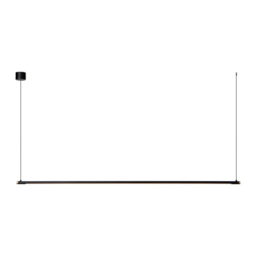 Lucide MARNIK - Suspension - Ø 2,5 cm - LED Dim. - CCT - 1x24W 2700K/4000K - Détecteur à balayage manuel - Noir | Premium - allumé