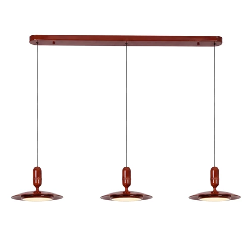 Lucide JOSEFINE - Pendant light - LED Dim. - CCT - 3x11W 2200K/3000K - Terracotta - Vibes - turned on 5