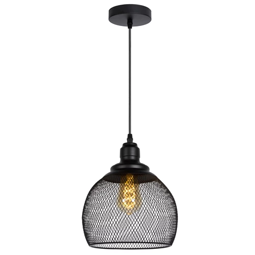 Lucide MESH - Suspension - Ø 22 cm - 1xE27 - Noir - allumé