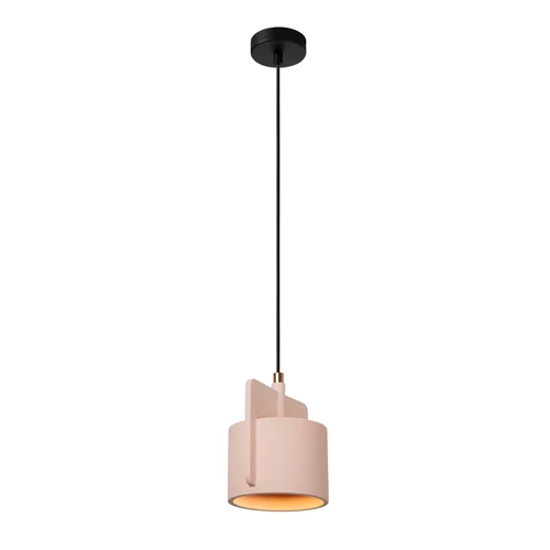 Lucide NINJA - Pendelleuchten - Ø 16 cm - 1xE27 - Rosa - eingeschaltet 6