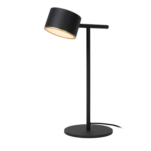 Lucide GIAN - Table lamp - LED Dim. - 1x9W 2700K - Black - turned on