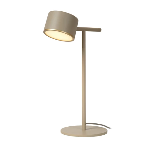 Lucide GIAN - Table lamp - LED Dim. - 1x9W 2700K - Taupe - turned on 1