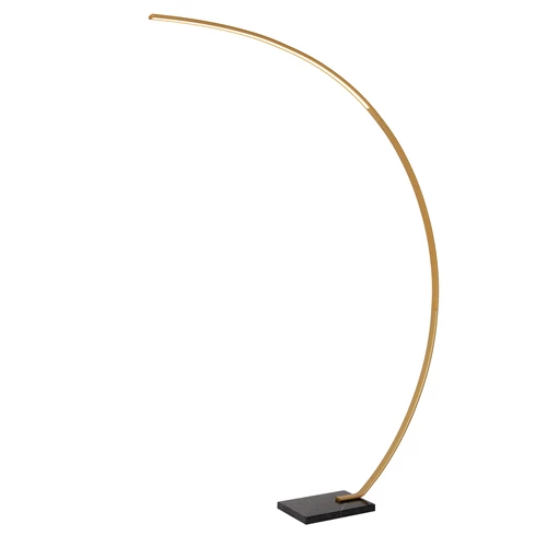 Lucide CURVE - Lámpara de arco - LED Regul. - 1x15W 2700K - Oro mate / Latón - encendido 2