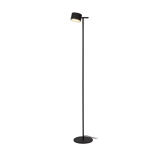 Lucide GIAN - Floor lamp - LED Dim. - 1x9W 2700K - Black - turned on