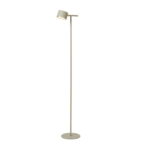 Lucide GIAN - Vloerlamp - LED Dimb. - 1x9W 2700K - Taupe - aangezet 1
