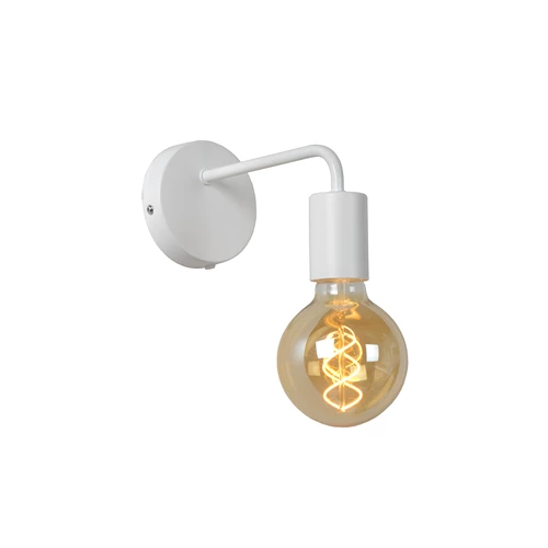 Lucide SCOTT - Wandlamp - 1xE27 - Wit - aangezet 1
