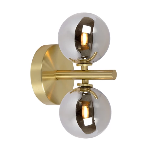 Lucide TYCHO - Wandlamp - 2xG9 - Mat Goud / Messing - aangezet 2