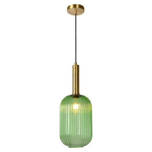 Lucide MALOTO - Hanglamp - Ø 20 cm - 1xE27 - Groen - aangezet 3