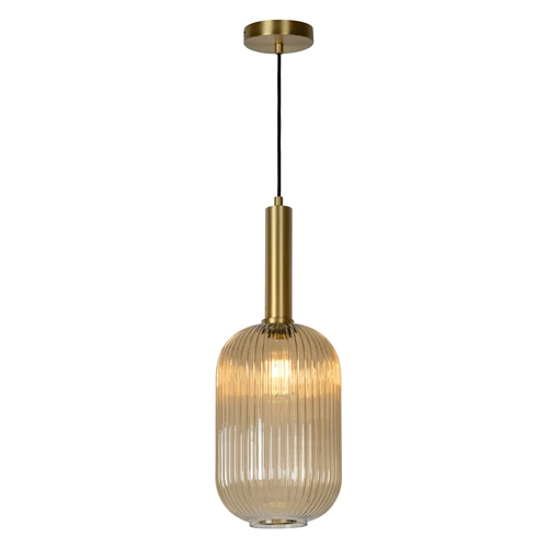 Lucide MALOTO - Suspension - Ø 20 cm - 1xE27 - Ambre - allumé 2