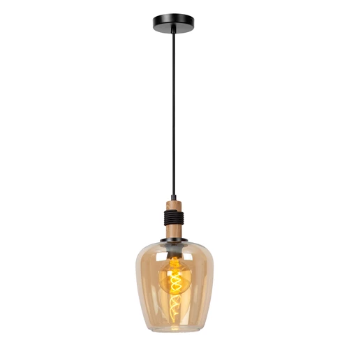 Lucide ILONA - Suspension - Ø 22 cm - 1xE27 - Ambre - allumé 2
