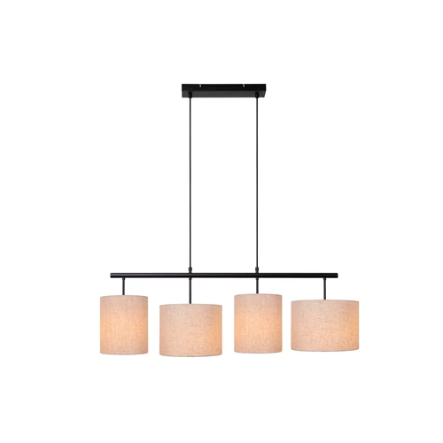 Lucide MAYA - Hanglamp - 4xE27 - Beige - aangezet 8