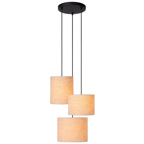 Lucide MAYA - Hanglamp - Ø 46 cm - 3xE27 - Beige - aangezet 8