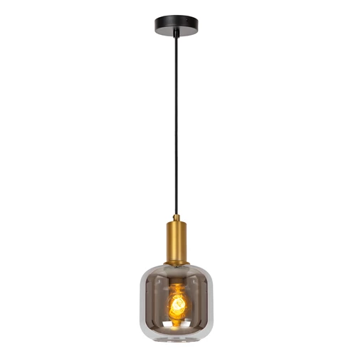 Lucide JOANET - Hanglamp - Ø 16 cm - 1xE27 - Fumé - aangezet 5