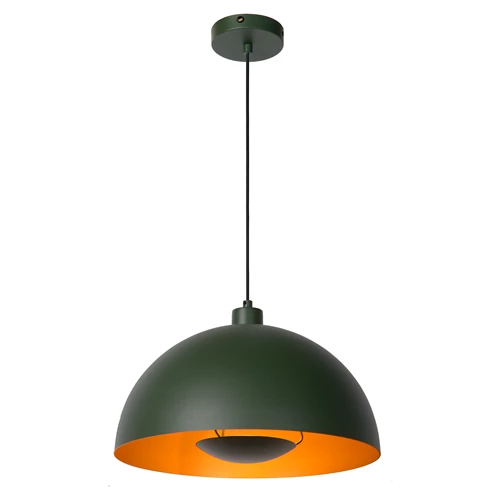 Lucide SIEMON - Suspension - Ø 40 cm - 1xE27 - Vert - allumé 3