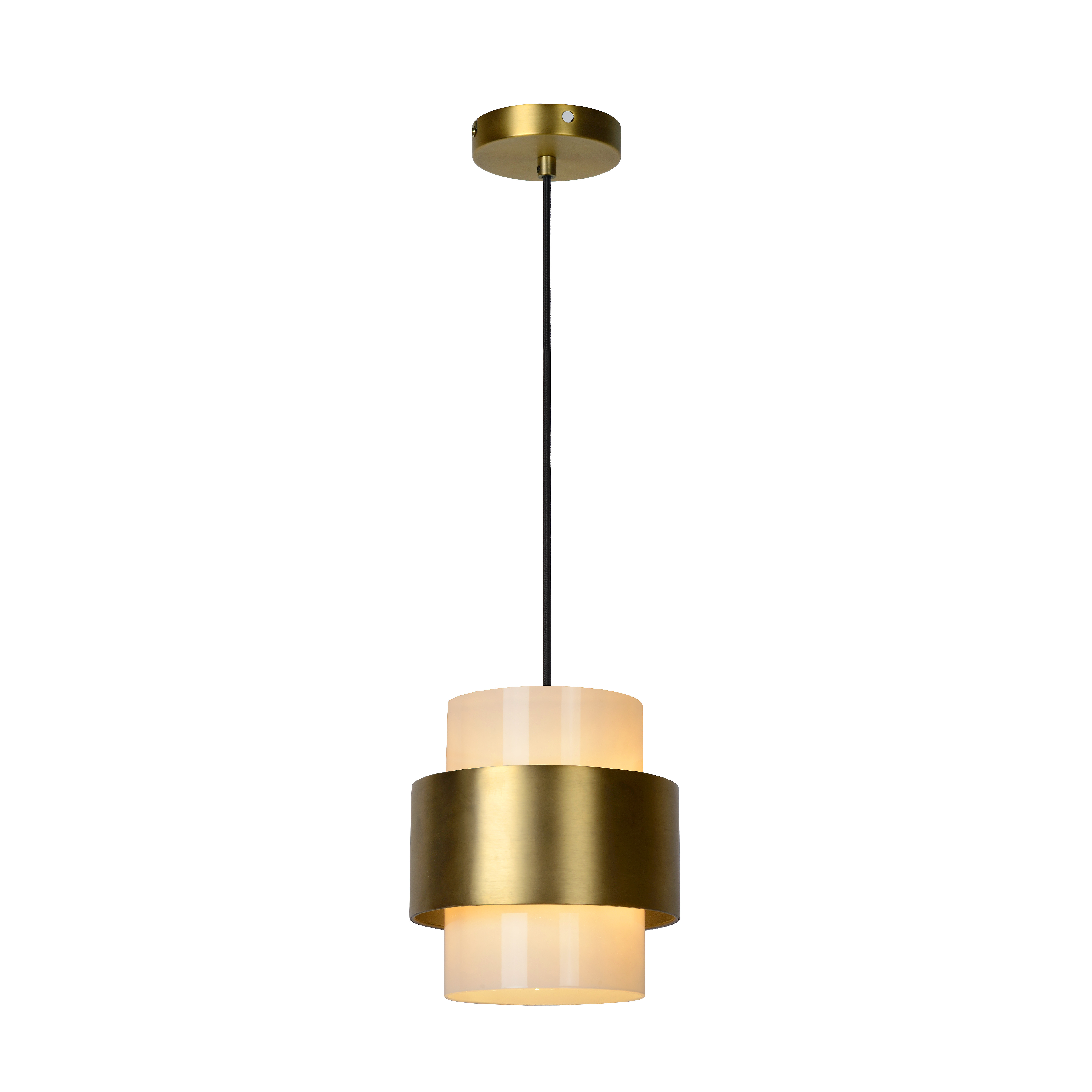 Lucide FIRMIN - Pendant light - Ø 20 cm - 1xE27 - Matt Gold