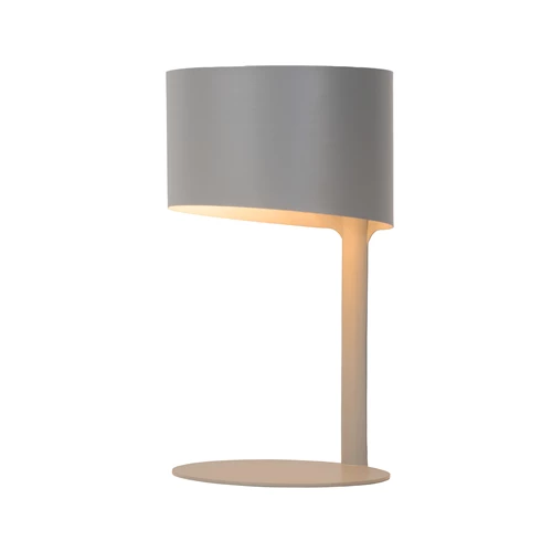Lucide KNULLE - Lámpara de mesa - Ø 15 cm - 1xE14 - Gris - encendido 6