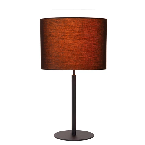 Lucide MAYA - Lámpara de mesa - Ø 26 cm - 1xE27 - Negro - encendido