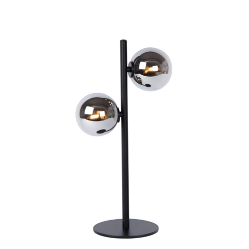 Lucide TYCHO - Tafellamp - 2xG9 - Zwart - aangezet