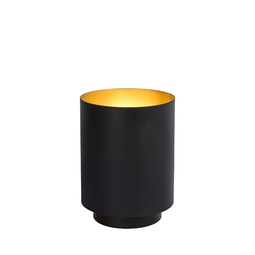 Lucide SUZY - Tafellamp - Ø 12 cm - 1xE14 - Zwart - aangezet