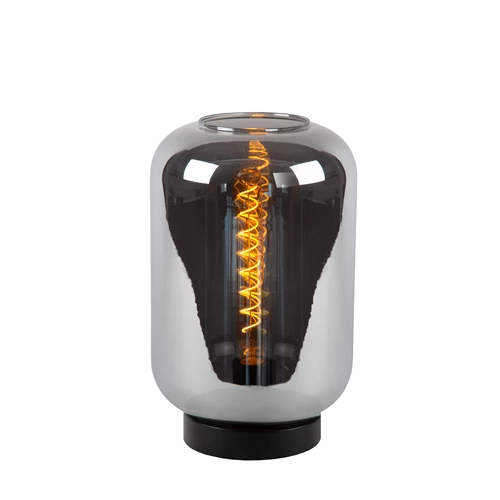 Lucide JOANET - Table lamp - Ø 22 cm - 1xE27 - Smoke Grey - turned on 5