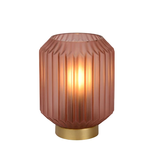 Lucide SUENO - Tafellamp - Ø 13 cm - 1xE14 - Roze - aangezet 6