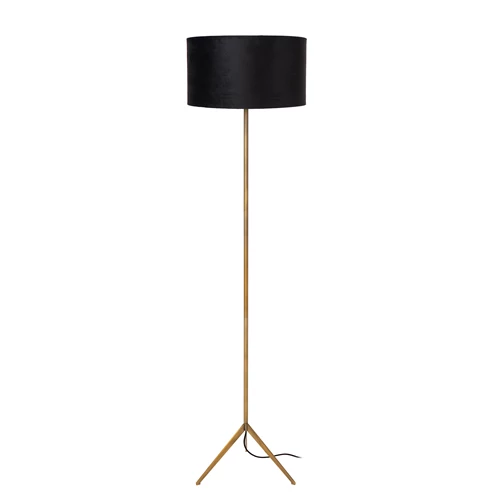 Lucide TONDO - Lampadaire - Ø 38 cm - 1xE27 - Or Mat / Laiton - allumé 2