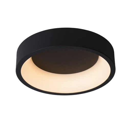 Lucide TALOWE LED - Deckenleuchte - Ø 30 cm - LED Dim. - 1x20W 3000K - Schwarz - eingeschaltet