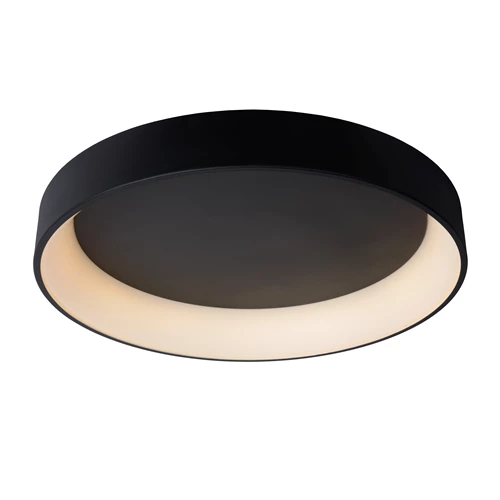 Lucide TALOWE LED - Plafonnière - Ø 80 cm - LED Dimb. - 1x80W 3000K - Zwart - aangezet
