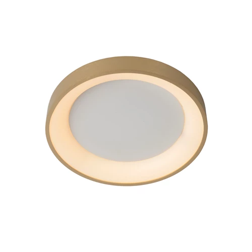 Lucide VIDAL - Plafonnière - Ø 28 cm - LED Dimb. - 1x20W 2700K - Mat Goud / Messing - aangezet 2