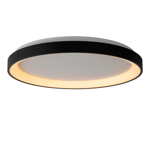 Lucide VIDAL - Plafonnier - Ø 48 cm - LED Dim. - 1x38W 2700K - Noir - allumé
