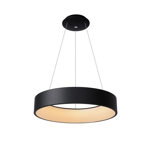 Lucide TALOWE LED - Pendant light - Ø 60 cm - LED Dim. - 1x39W 3000K - Black - turned on