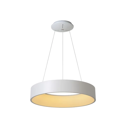 Lucide TALOWE LED - Pendelleuchten - Ø 60 cm - LED Dim. - 1x39W 3000K - Weiß - eingeschaltet 1