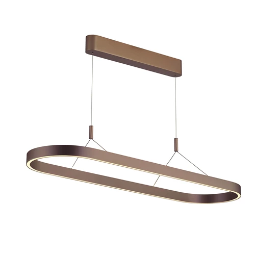 Lucide LIANE - Pendant light - LED Dim. - CCT - 2x40W 2700K/4000K - Rust Brown | Vibes - turned on 7