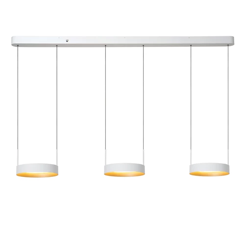Lucide RADIANT - Pendelleuchten - LED Dim. - CCT - 3x18,6W 2200K/3000K - Weiß - Vibes - eingeschaltet 1