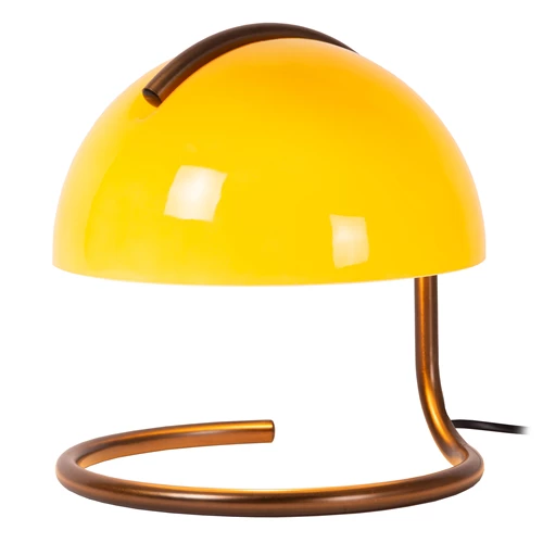 Lucide CATO - Tischlampe - Ø 23,5 cm - 1xE27 - Orange - eingeschaltet 3