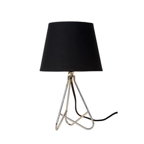 Lucide GITTA - Tafellamp - Ø 17 cm - 1xE14 - Chroom - aangezet 1