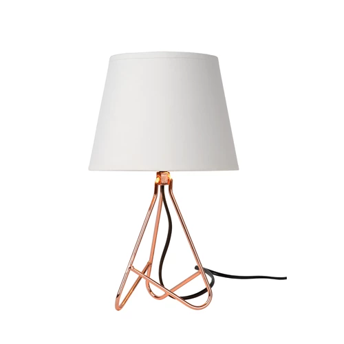 Lucide GITTA - Tafellamp - Ø 17 cm - 1xE14 - Koper - aangezet 7