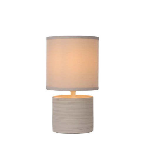 Lucide GREASBY - Tafellamp - Ø 14 cm - 1xE14 - Beige - aangezet 8