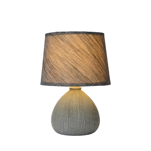 Lucide RAMZI - Lampe de table - Ø 18 cm - 1xE14 - Gris - allumé 6