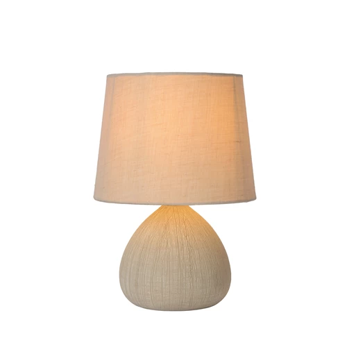 Lucide RAMZI - Tischlampe - Ø 18 cm - 1xE14 - Beige - eingeschaltet 8