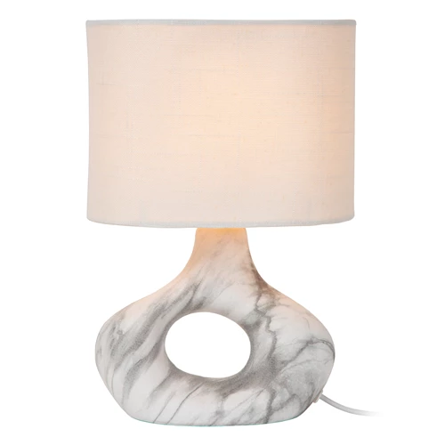 Lucide TOMEO - Table lamp - 1xE14 - White - Essential - turned on 1
