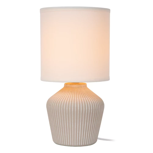 Lucide FILIZ - Lámpara de mesa - Ø 16 cm - 1xE14 - Beige - Essential - encendido 8