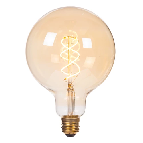 Lucide G125 - Glühfadenlampe - Ø 12,5 cm - LED 3 StepDim (Memory) - E27 - 1x4,9W 2200K - Amber - eingeschaltet 2