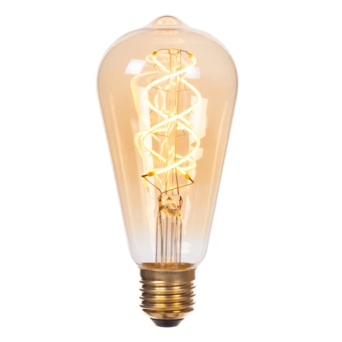 Lucide ST64 - Glühfadenlampe - Ø 6,4 cm - LED 3 StepDim (Memory) - E27 - 1x4,9W 2200K - Amber - eingeschaltet 2
